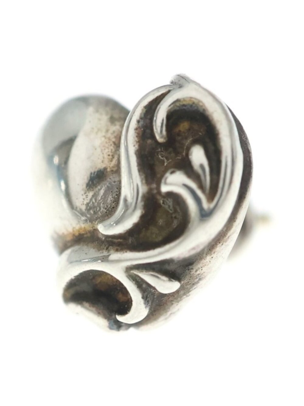 Chrome Hearts Stud Heart Earrings Silver